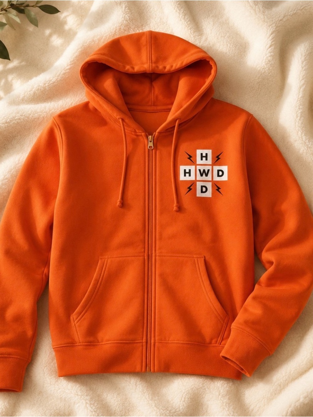 Orange hwd sweatshirt nice fabric